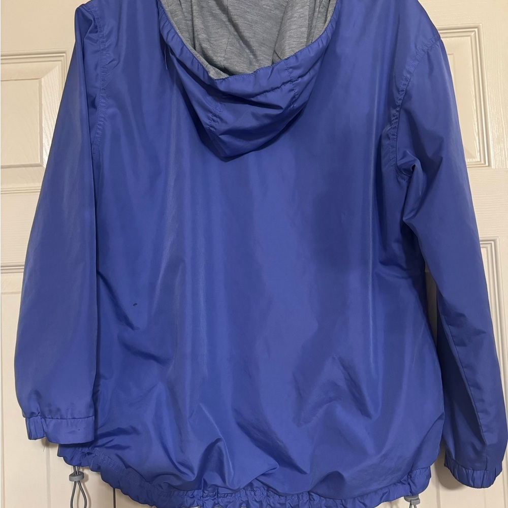 Lauren James lavendar windbreaker rain jacket hood hideaway pockets sz small - Picture 5 of 6